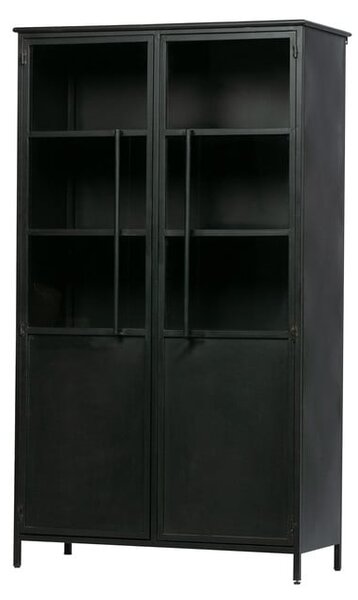 Crna metalna vitrina 99x170x44 cm Exhibit – WOOOD
