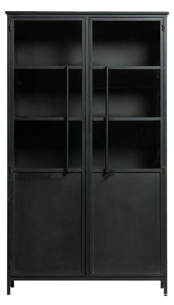 Crna metalna vitrina 99x170x44 cm Exhibit – WOOOD