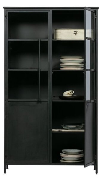 Crna metalna vitrina 99x170x44 cm Exhibit – WOOOD