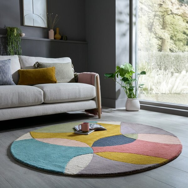 Ručno rađen vunen okrugao tepih ø 160 cm Glow Multi – Flair Rugs