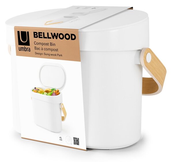 Bijela kanta za bio otpad 4 l Bellwood – Umbra