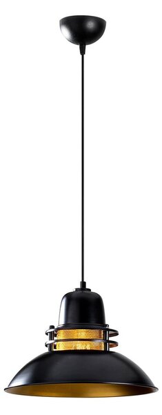 Crna viseća svjetiljka s metalnim sjenilom ø 34 cm Tovar – Opviq lights