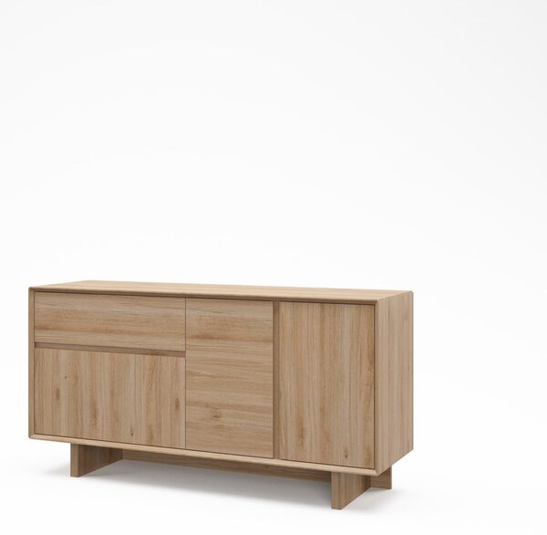 Komoda u dekoru hrasta u prirodnoj boji 146x76x45 cm Carpi – Marckeric