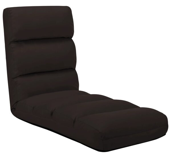 VidaXL Sklopiva podna stolica od umjetne kože smeđa