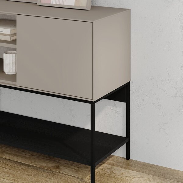 Crna/krem komoda 180x80x40 cm Amira – Marckeric