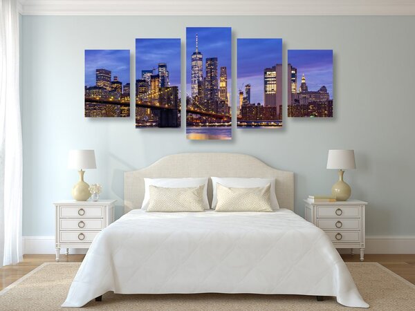 5-dijelna slika most u Brooklynu