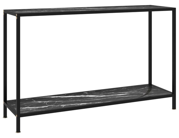 VidaXL Konzolni stol crni 120 x 35 x 75 cm od kaljenog stakla