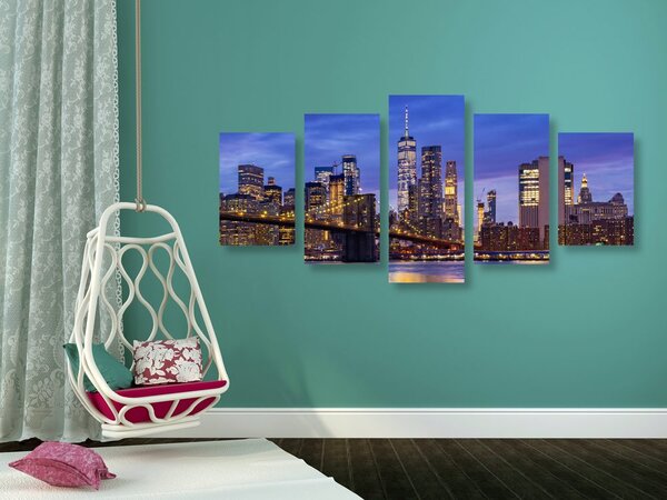 5-dijelna slika most u Brooklynu