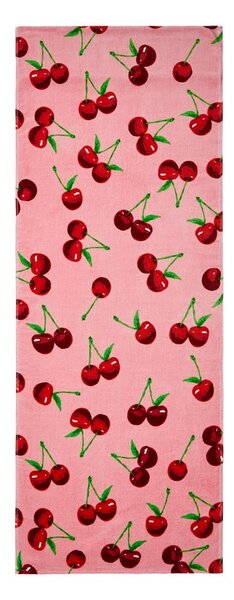 Ružičasti pamučan ručnik za plažu 78x200 cm Cherries – Catherine Lansfield
