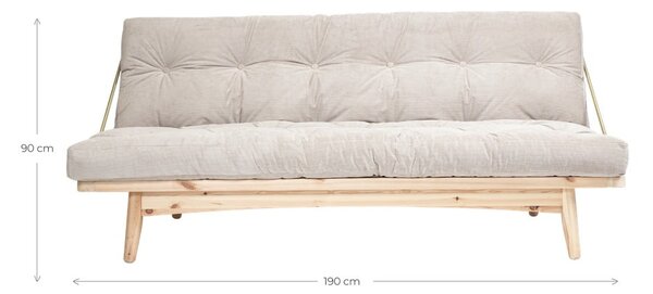 Kauč na rasklapanje Karup Design Folk Clear/Wheat Beige