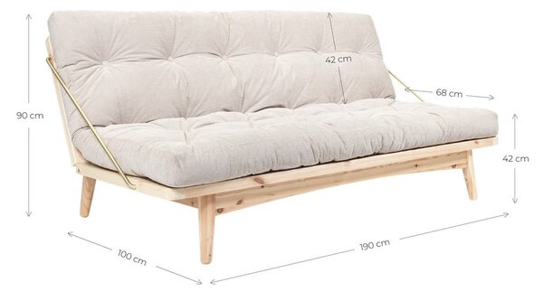Kauč na rasklapanje Karup Design Folk Clear/Wheat Beige
