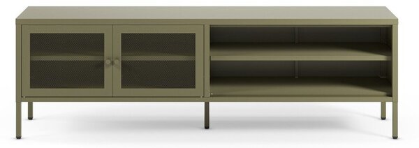 Zelena metalna TV komoda 160x50x35 cm Fayna – Marckeric