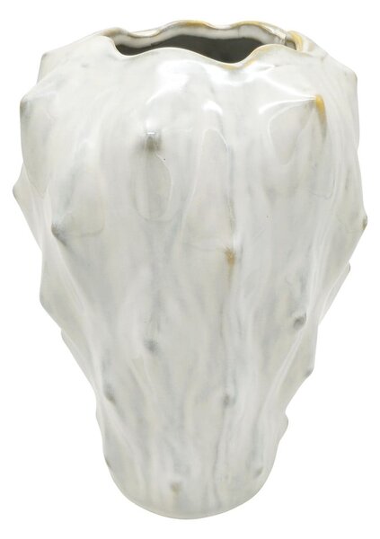 Bijela keramička vaza u boji bjelokosti PT LIVING Flora, visina 23,5 cm