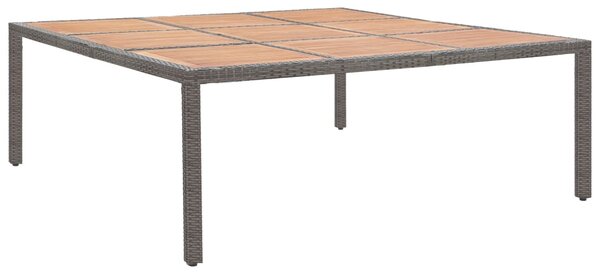 VidaXL Vrtni stol sivi 200x200x74 cm od poliratana i bagremovog drva