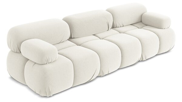 Bijela baršunasti sofa 285 cm Lokua – Makamii