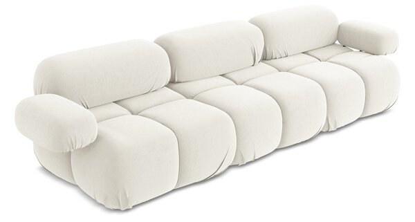 Bijela baršunasti sofa 285 cm Lokua – Makamii