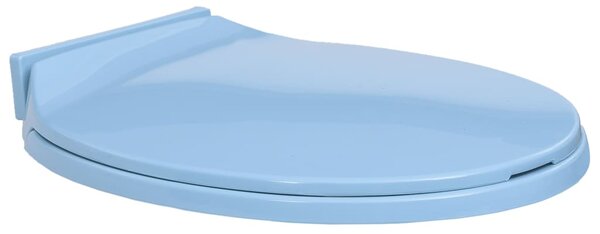 VidaXL Toaletna daska s mekim zatvaranjem plava ovalna