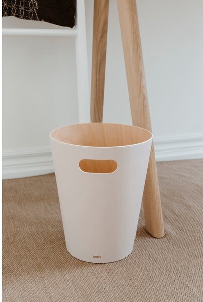 Kanta za smeće za ured u prirodnoj boji 7,5 l Woodrow – Umbra