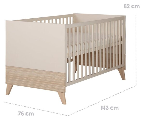Bež dječji krevet s podesivom visinom 70x140 cm Sidney – Roba