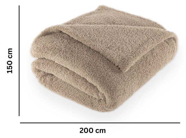 Smeđe-siva deka od mikropliša 150x200 cm Cocoon – Tiseco Home Studio