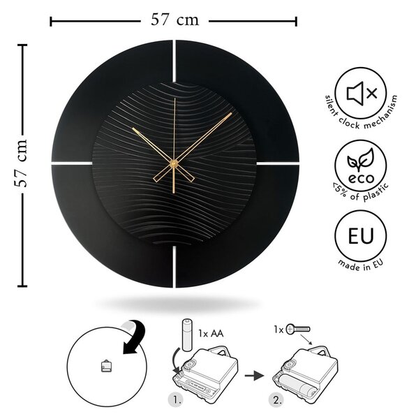 Zidni sat ø 57 cm Logan – Styler