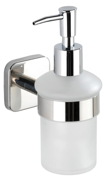 Bijeli zidni dozator za sapun s držačem od nehrđajućeg čelika Wenko Mezzano