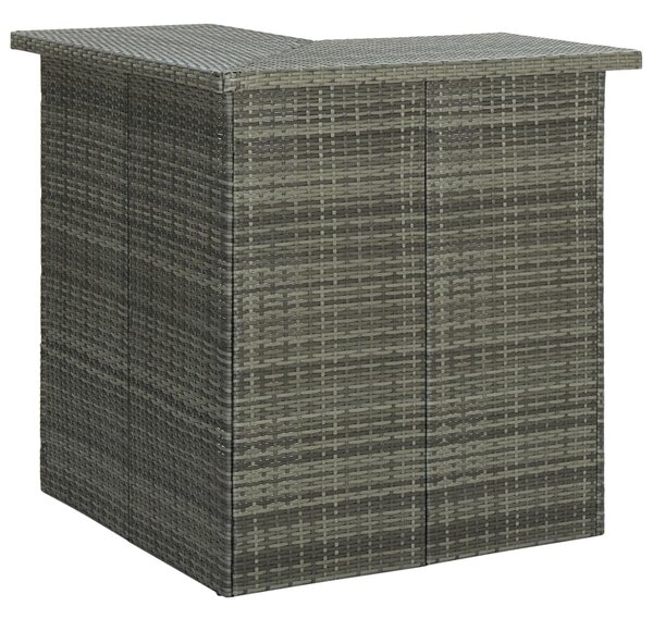 VidaXL Kutni barski stol sivi 100 x 50 x 105 cm od poliratana