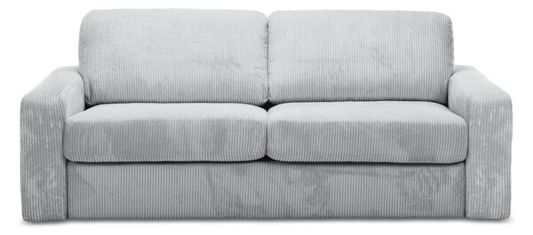 Svijetlo siva sklopiva sofa od samta 195 cm Nona – Makamii