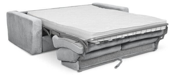 Svijetlo siva sklopiva sofa od samta 195 cm Nona – Makamii