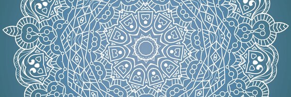 Slika meditacijska Mandala na plavoj pozadini