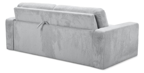 Svijetlo siva sklopiva sofa od samta 195 cm Nona – Makamii