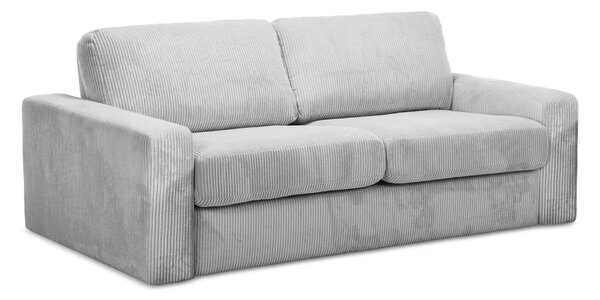 Svijetlo siva sklopiva sofa od samta 195 cm Nona – Makamii