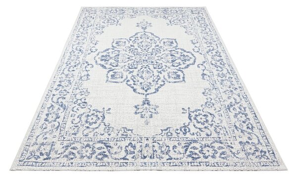 Plavo-krem vanjski tepih NORTHRUGS Tilos, 120 x 170 cm