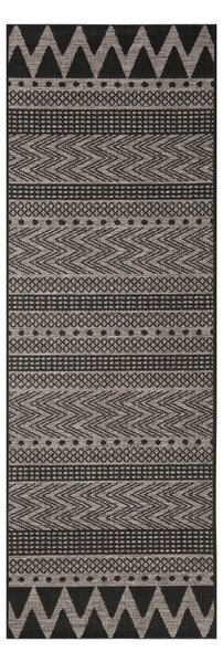 Black Friday - Crno-bež vanjski tepih NORTHRUGS Sidon, 70 x 200 cm