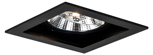 Moderni ugradbeni reflektor crni 18 cm podesiv - Artemis 111