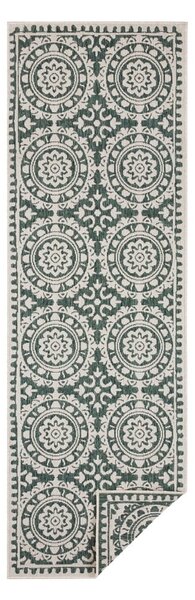 Zeleno-krem vanjski tepih NORTHRUGS Jardin, 80 x 250 cm