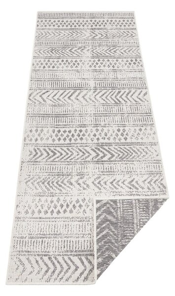 Sivo-krem vanjski tepih NORTHRUGS Biri, 80 x 250 cm