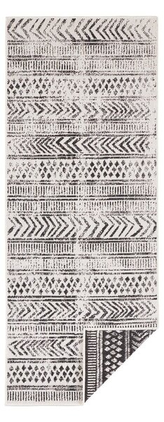 Crno-krem vanjski tepih NORTHRUGS Biri, 80 x 250 cm