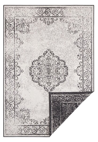 Crno-krem vanjski tepih NORTHRUGS Cebu, 200 x 290 cm
