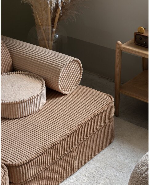 Svjetlo smeđi dječji kauč od samta 132 cm Settee – Wigiwama