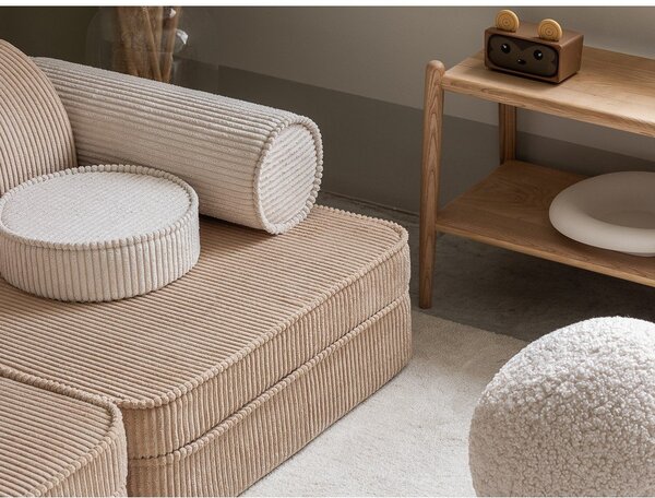 Svjetlo smeđi dječji kauč od samta 132 cm Settee – Wigiwama