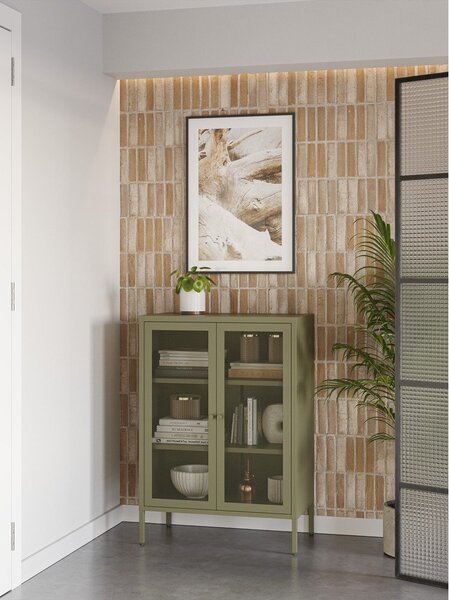 Zeleni metalni ormarić 70x100x40 cm Fayna – Marckeric
