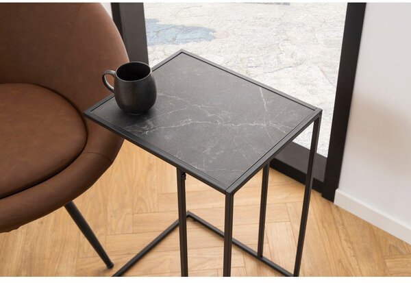 Pomoćni stol s pločom stola u mramornom dekoru 43x35 cm Infinity – Actona