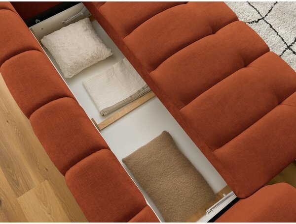 Ciglasta sklopiva/s prostorom za odlaganje sofa 251 cm Fuji – Bobochic Paris