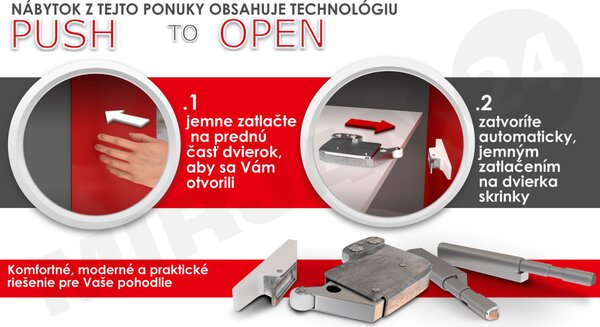 Zondo.hr Noćni stolić Aurelius-AR04 AR07 (bijela + bijela sjajna + prirodna). 1121780
