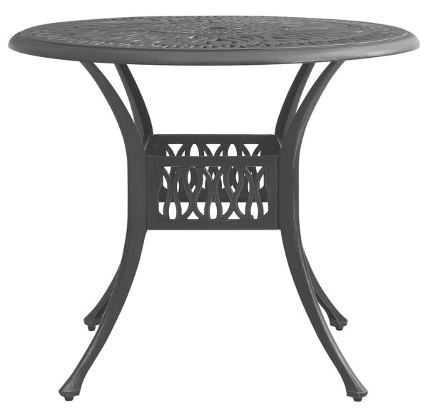 VidaXL Vrtni stol crni 90 x 90 x 74 cm od lijevanog aluminija