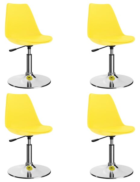 VidaXL Okretne blagovaonske stolice od umjetne kože 4 kom žute
