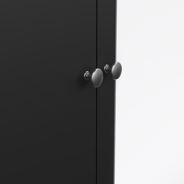 Crni ormar s ogledalom 150x199x58 cm Madrid – Tvilum