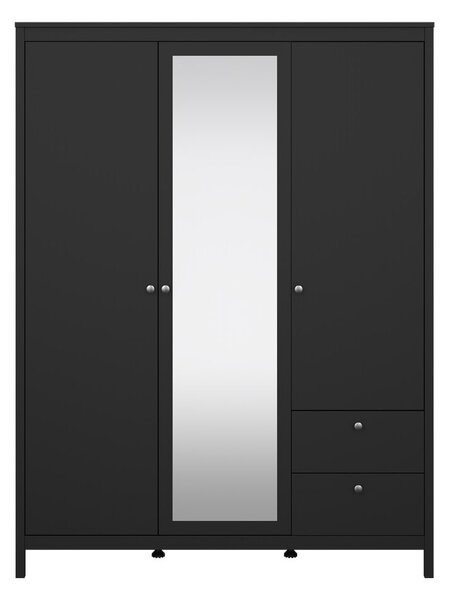 Crni ormar s ogledalom 150x199x58 cm Madrid – Tvilum