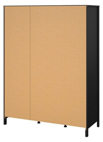 Crni ormar s ogledalom 150x199x58 cm Madrid – Tvilum